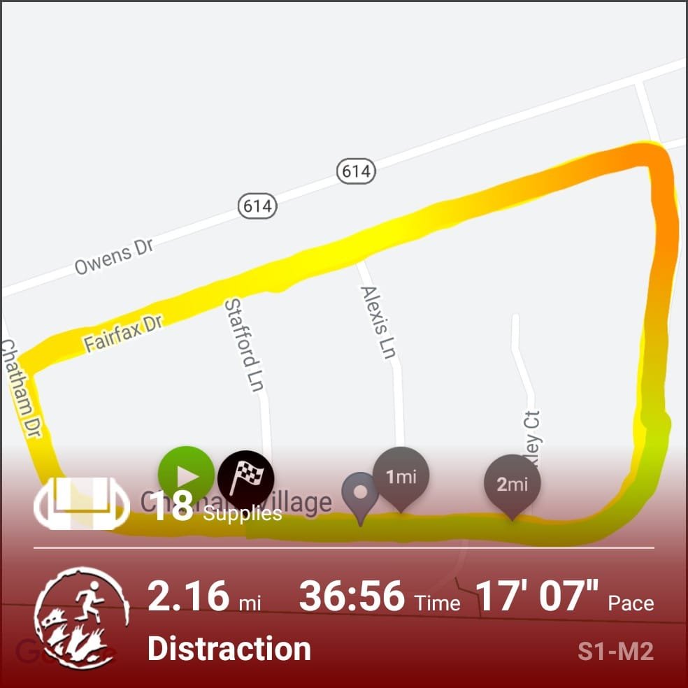 Zombies, Run! Game Elements The app creates narrative tension that keeps you engaged when fatigue sets in. You're not just running—you're outrunning zombies, collecting supplies, and advancing an ongoing story.