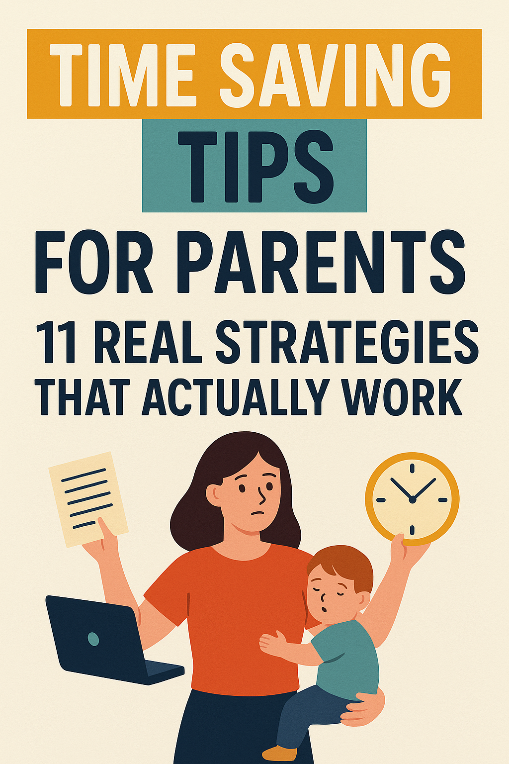 Time Saving Tips: 15 Proven Hacks for Busy Parents - Lifetime Family Journey Blog Pinterest Pin