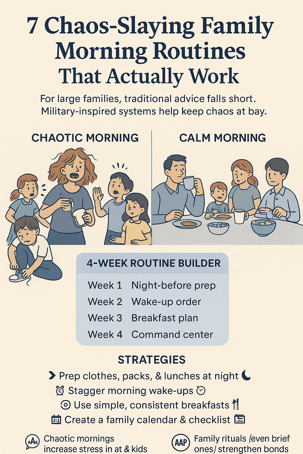 Family Morning Routines: 7 Shocking Strategies That Actually Work – Pinterest Infographic