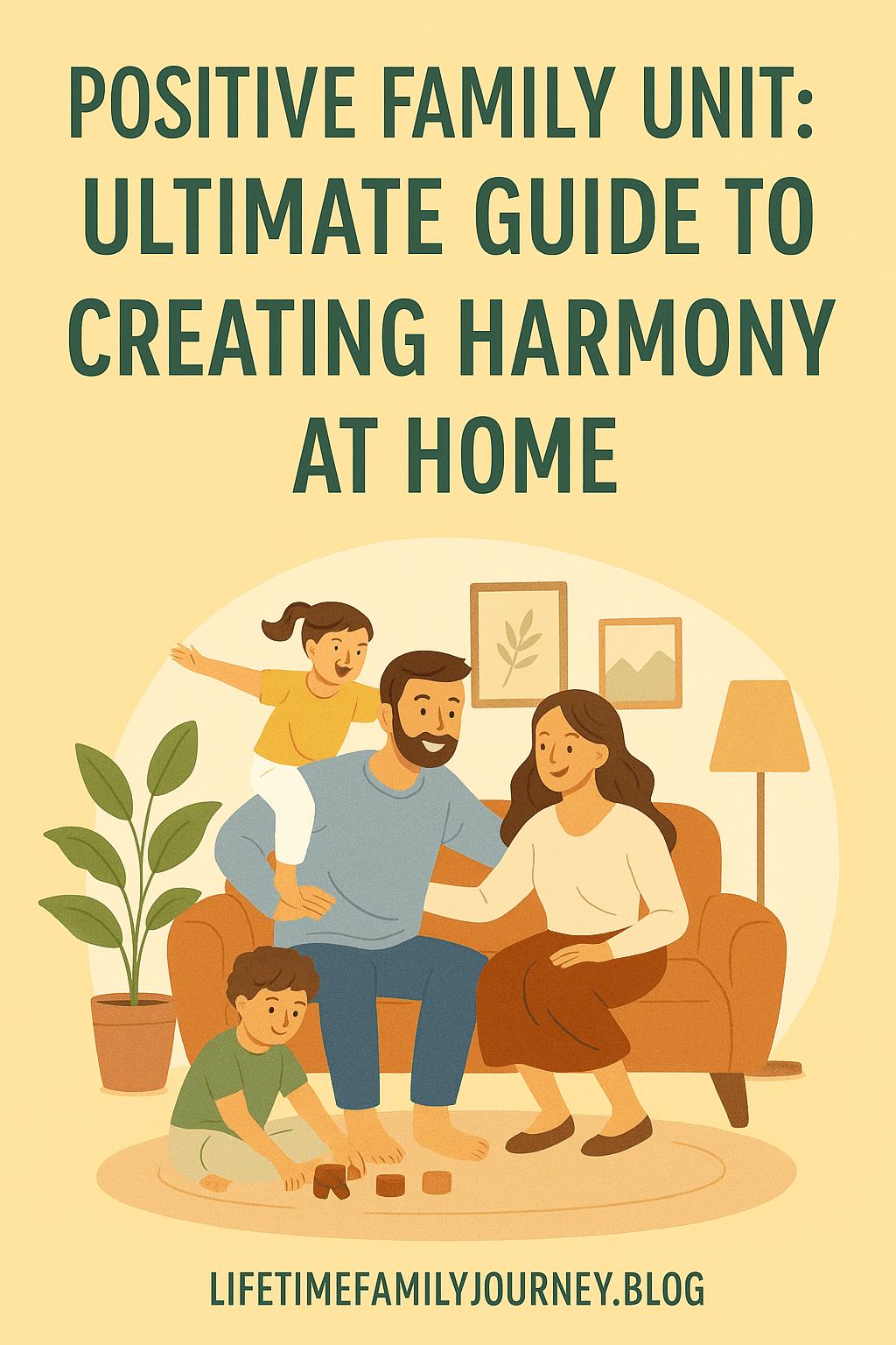 Positive Family Unit: Ultimate Guide to Creating Harmony at Home Pinterest Image