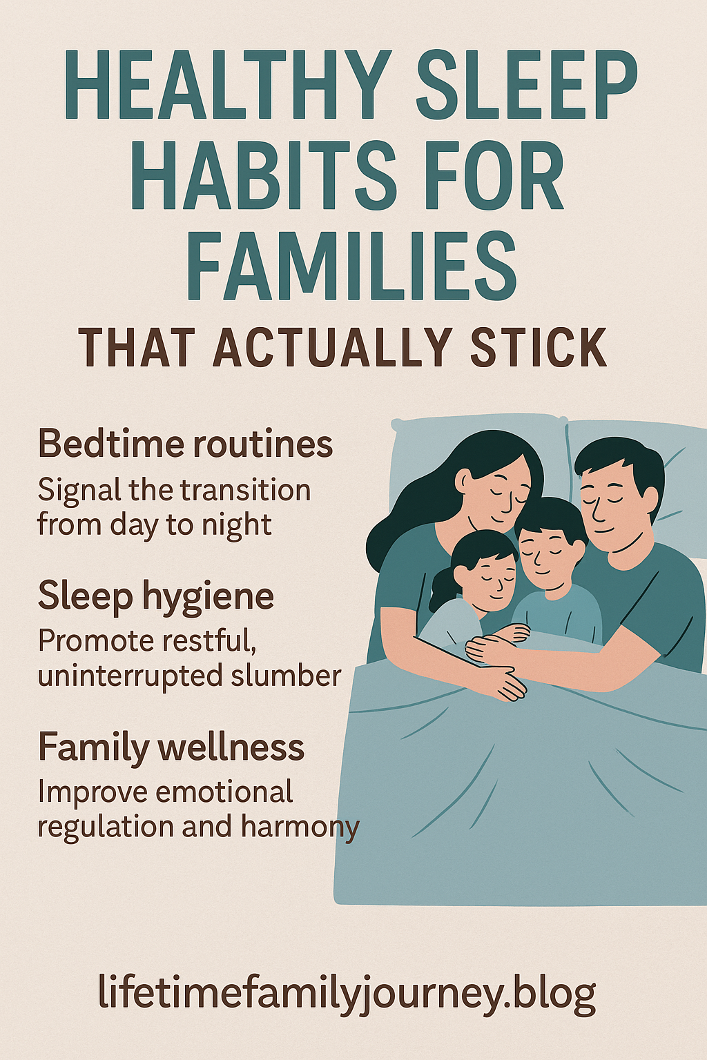 Healthy Sleep Habits for Families That Actually Stick Pinterest Pin