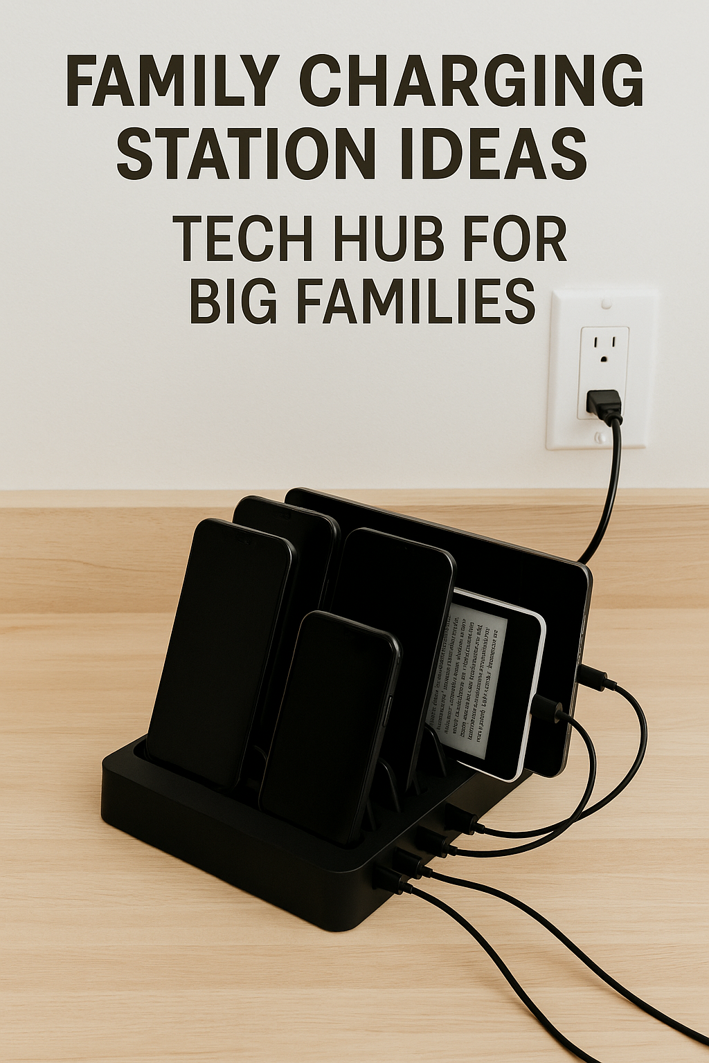 Family Charging Station Ideas – Tech Hub for Big Families on Pinterest