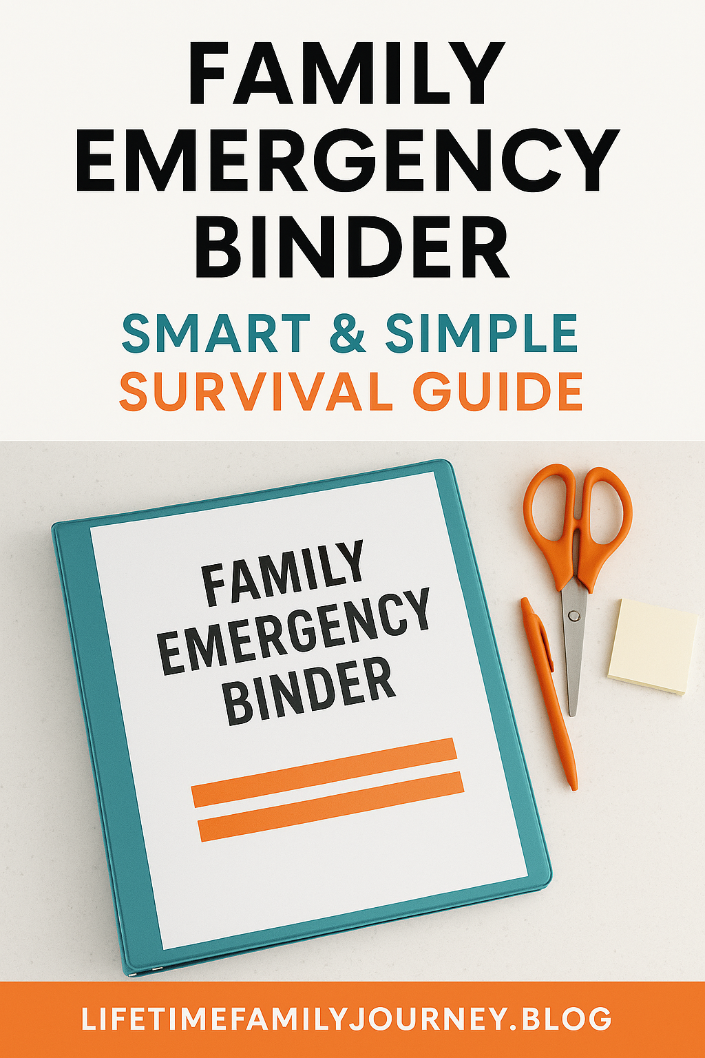 Family Emergency Binder: Smart & Simple Survival Guide Pinterest graphic