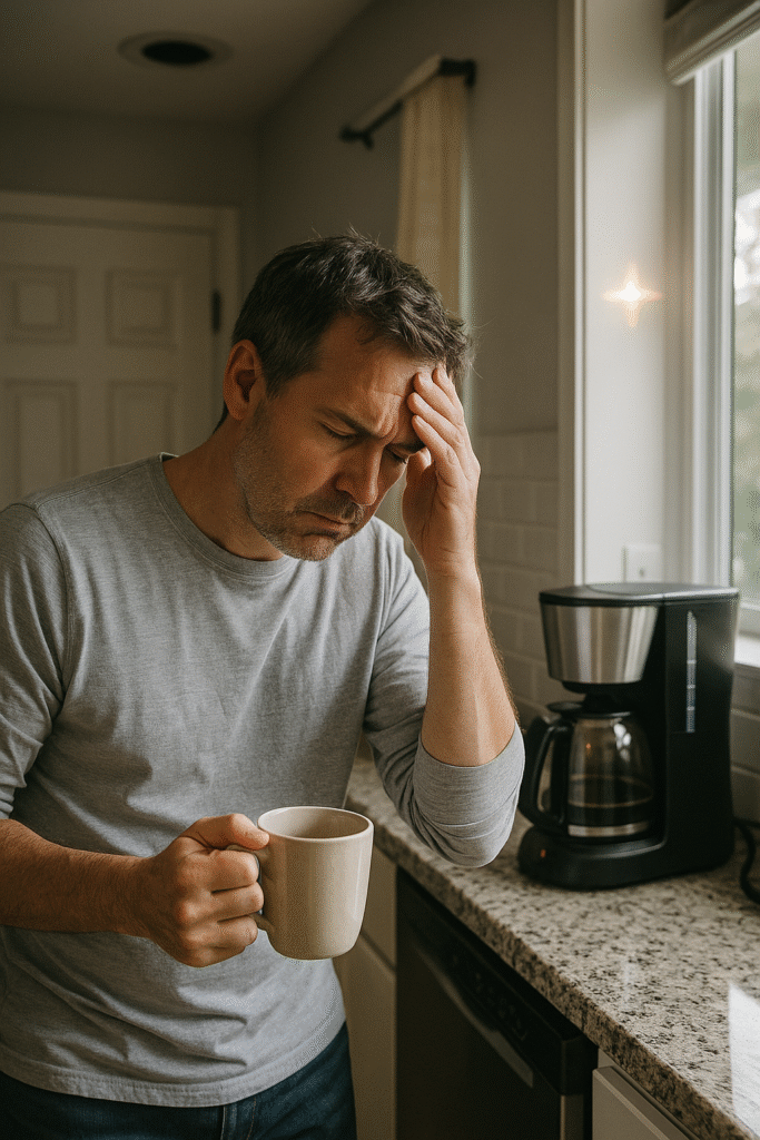 Smart Home Upgrades for Families: 25 Powerful Wins

man with coffee holding his forehead
