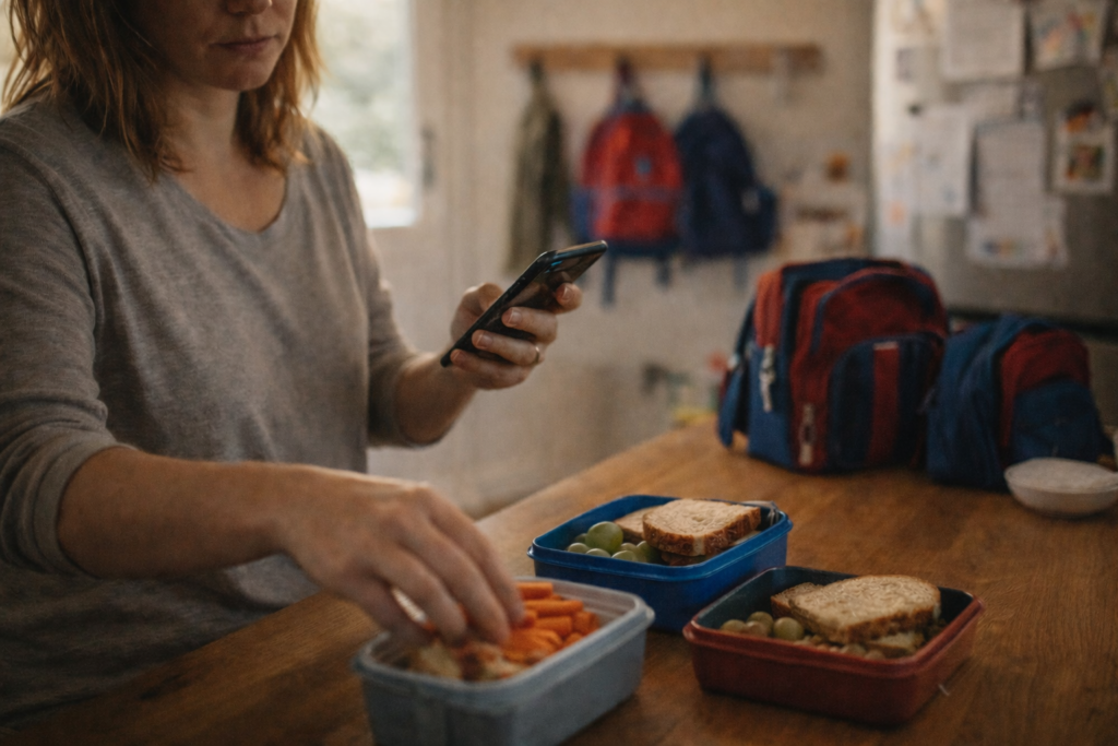 Parent multitasking with schedules and chores while experiencing parental burnout